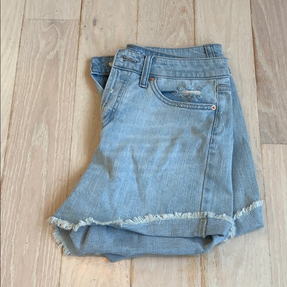 Button up Denim cut off shorts
